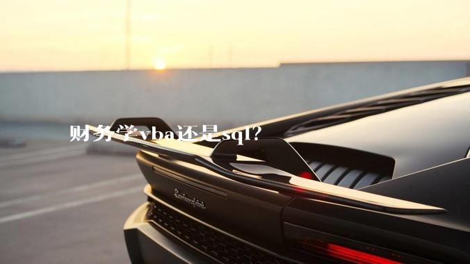 财务学vba还是sql？